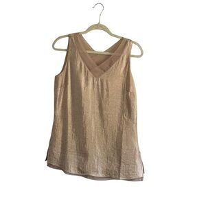Coldwater Creek Tan Sleeveless Blouse